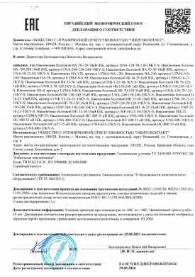 Предпросмотр: Декларация о соответствии № ЕАЭС N RU Д-RU.РА04.В.52768/26